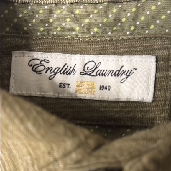 English Laundry Green Polo Shirt Classic Knit Design - Picture 6 of 7